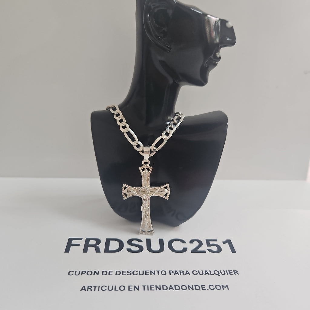 CADENA,CRUZ PLATA 26,50 GRMS (SEMINUEVO)
