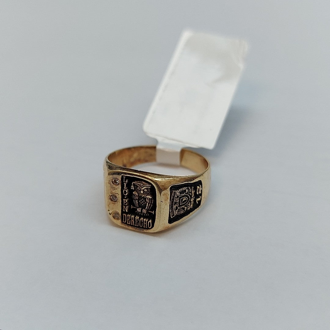 ANILLO DE GRADUACIÓN ORO 14 K 6 GRMS (SEMINUEVO)