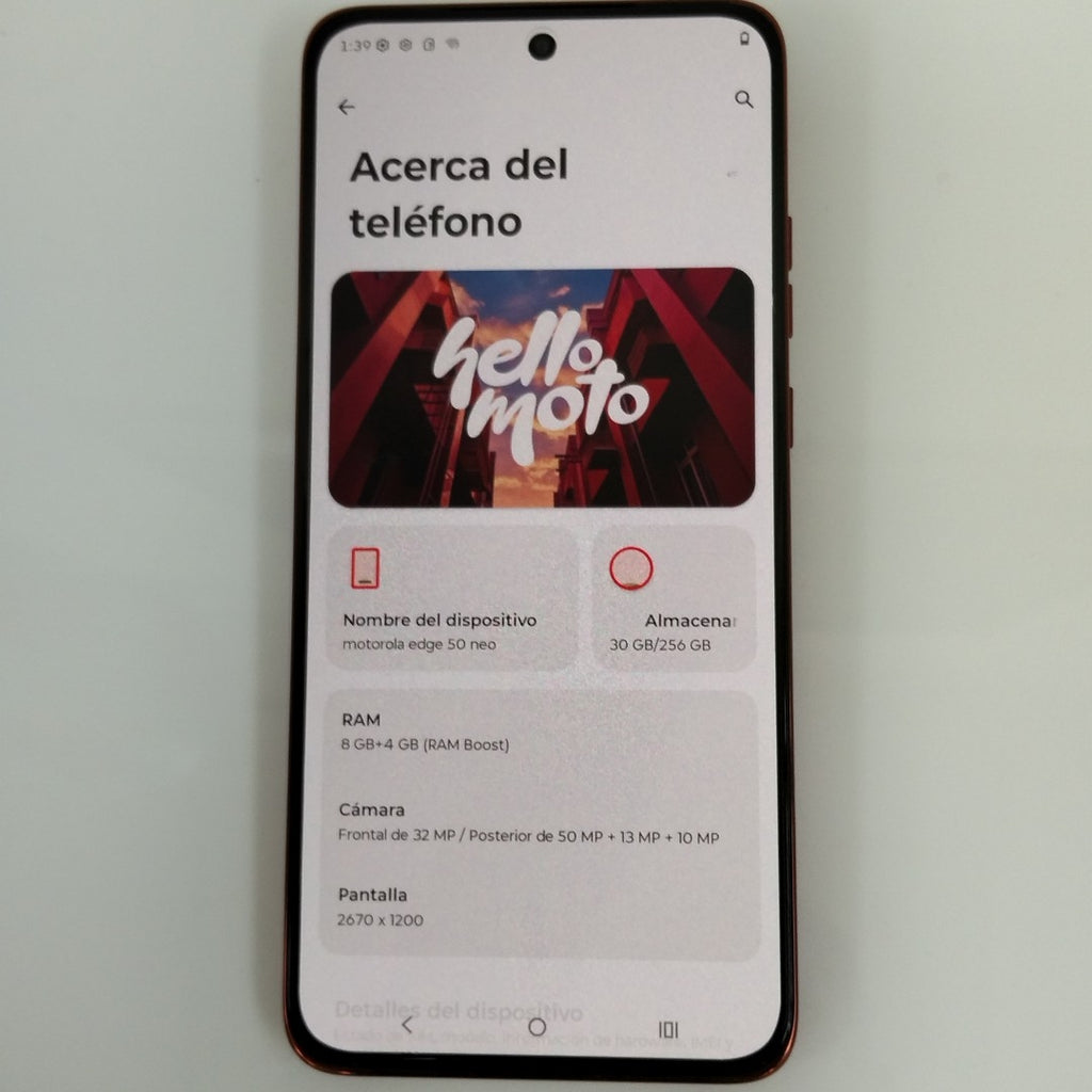 CELULAR MOTOROLA EDGE 50 NEO XT2409-2 (2024) 256 GB 8 GB RAM (SEMINUEVO)