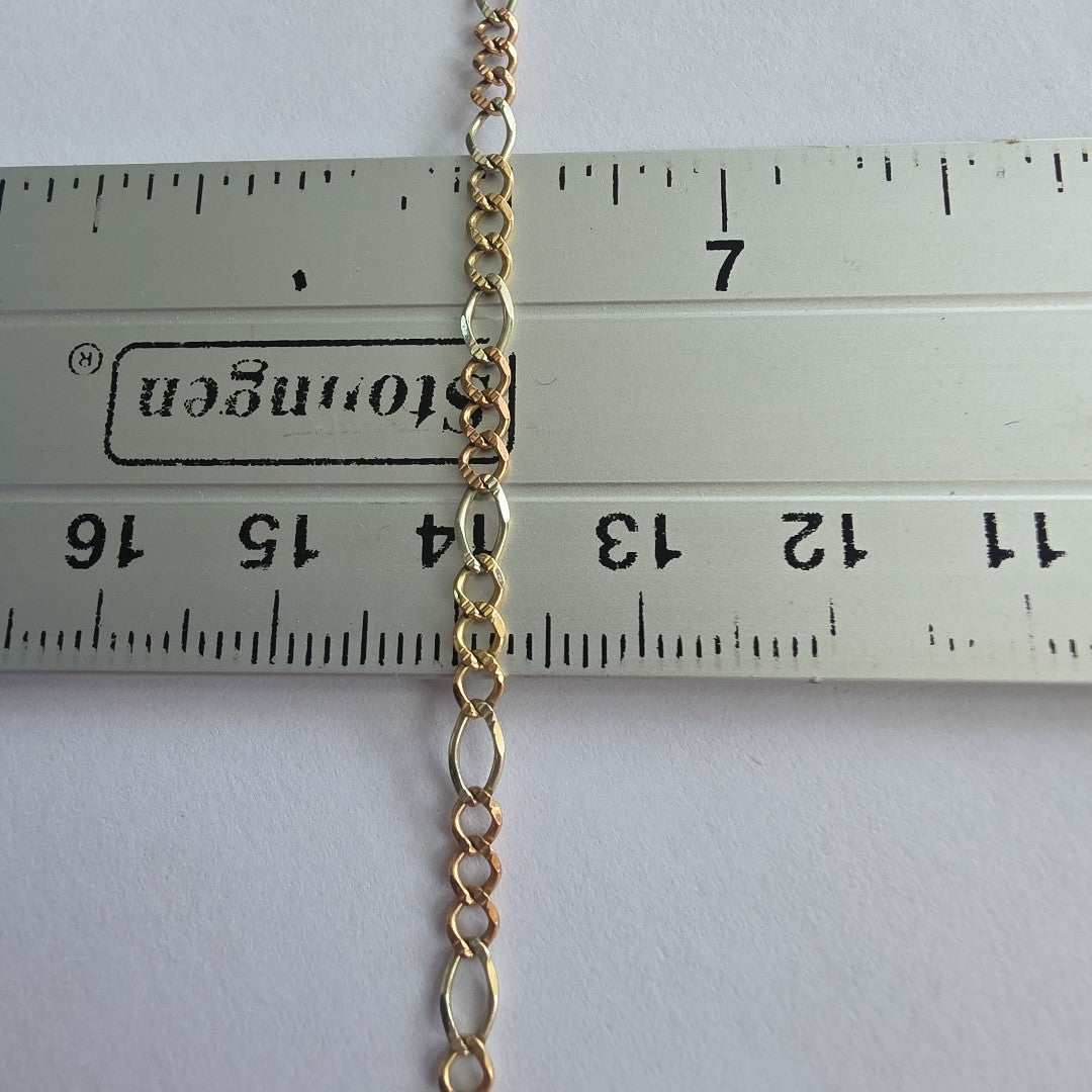PULSERA ORO COMBINADO 10 K 2.1 GRMS (SEMINUEVO)