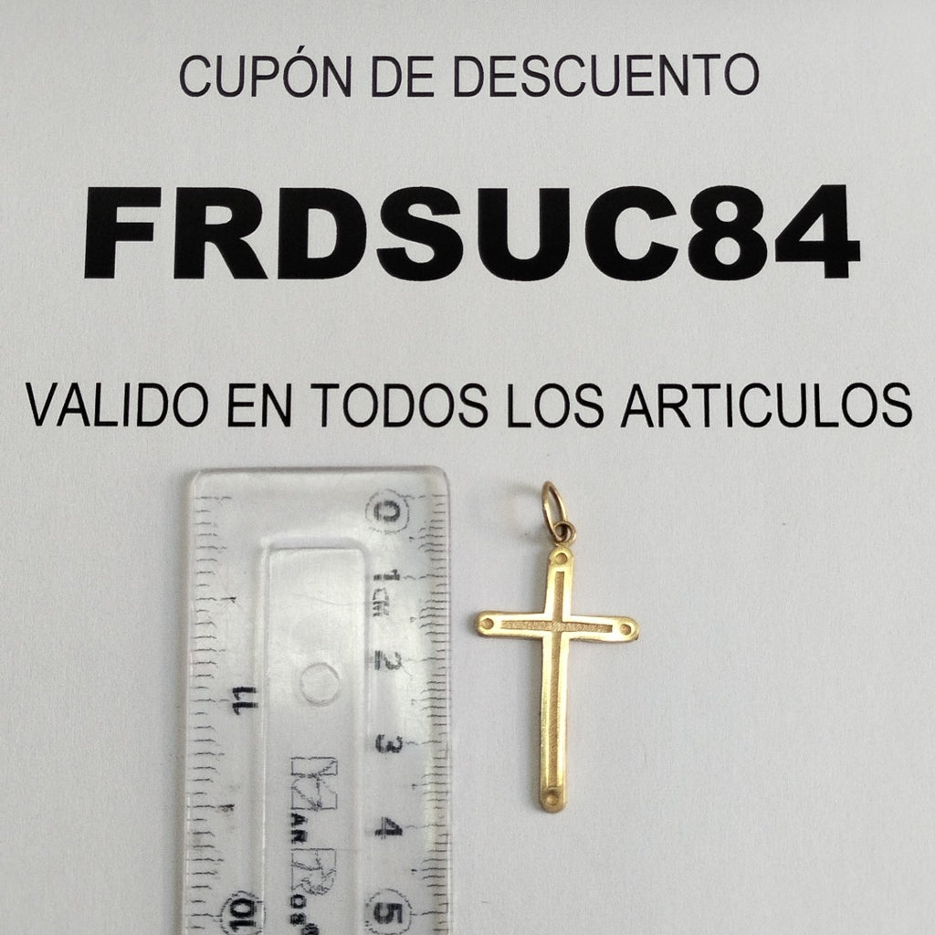 CRUZ,DIJE ORO 14 K 2,40 GRMS (SEMINUEVO)