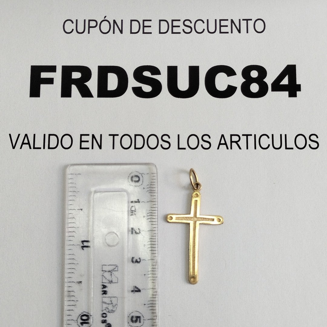 CRUZ,DIJE ORO 14 K 2,40 GRMS (SEMINUEVO)