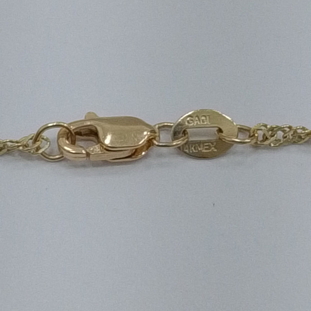 CADENAS TEJIDO MEDIO TZL ORO 14K 55 CM 3.1 GR (NUEVO)