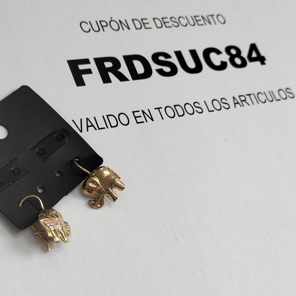 ARETES PAR ORO 14 K 1.8 GRMS (SEMINUEVO)