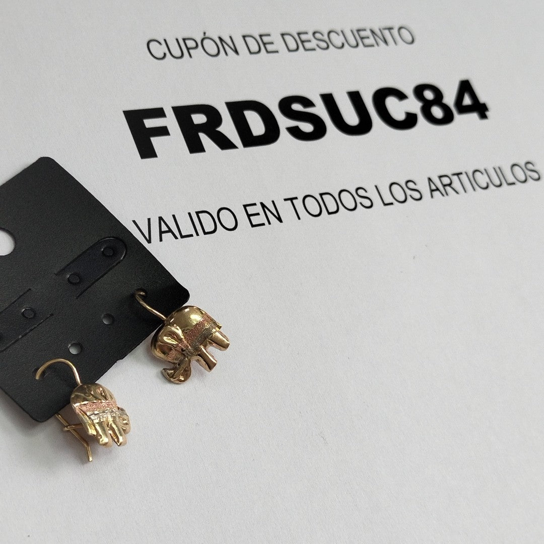ARETES PAR ORO 14 K 1.8 GRMS (SEMINUEVO)