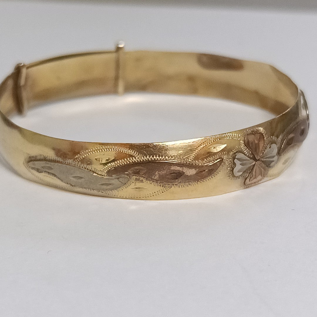 PULSERA RIGIDA ORO 14 K 9.3 GRMS (SEMINUEVO)