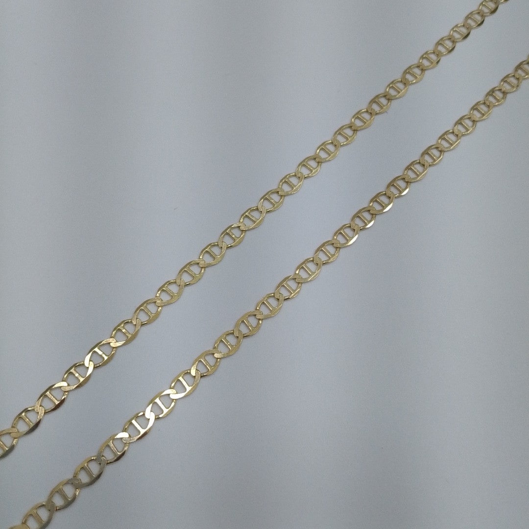 CADENAS TEJIDO MARINERA ORO 14K 55 CM 7.9 GR (NUEVO)