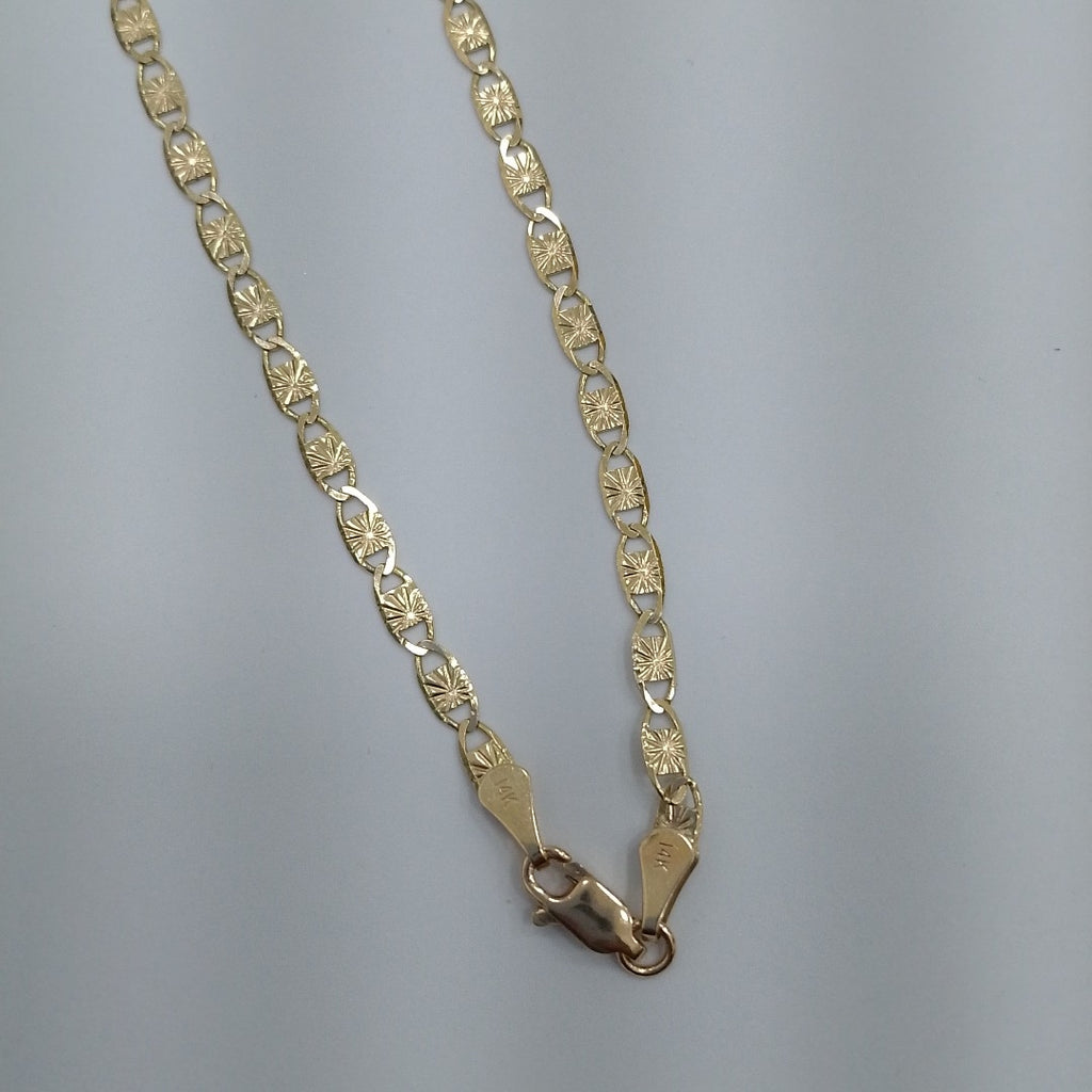 CADENAS TEJIDO GUCHI ORO 14K 55 CM 6.9 GR (NUEVO)