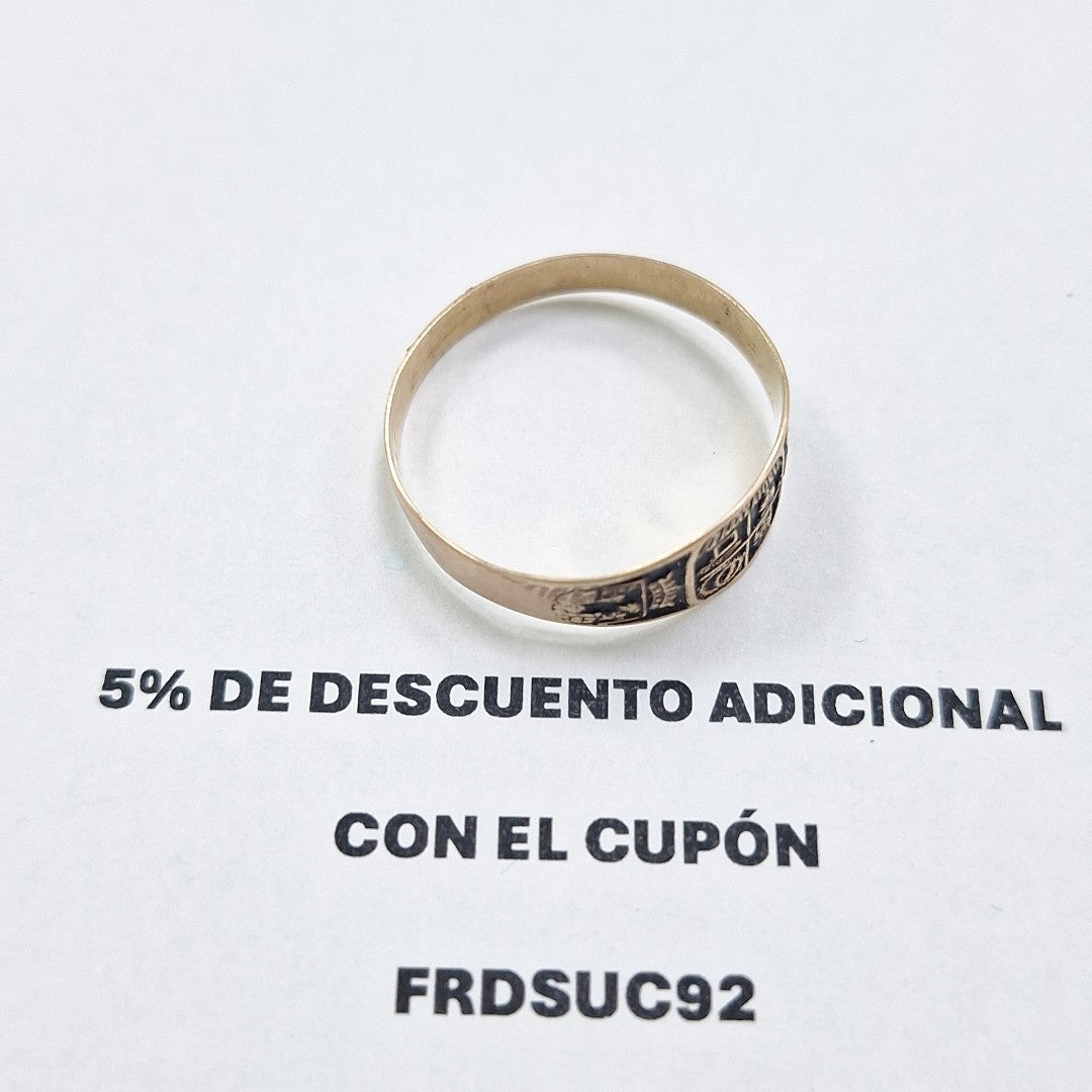 ANILLO DE GRADUACIÓN ORO 8 K 1.6 GRMS (SEMINUEVO)