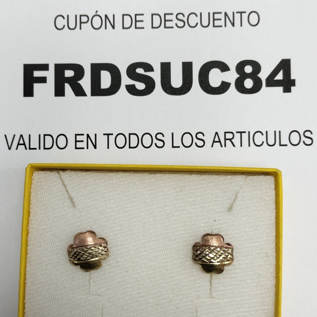 BROQUELES PAR ORO COMBINADO 14 K 1,40 GRMS (SEMINUEVO)