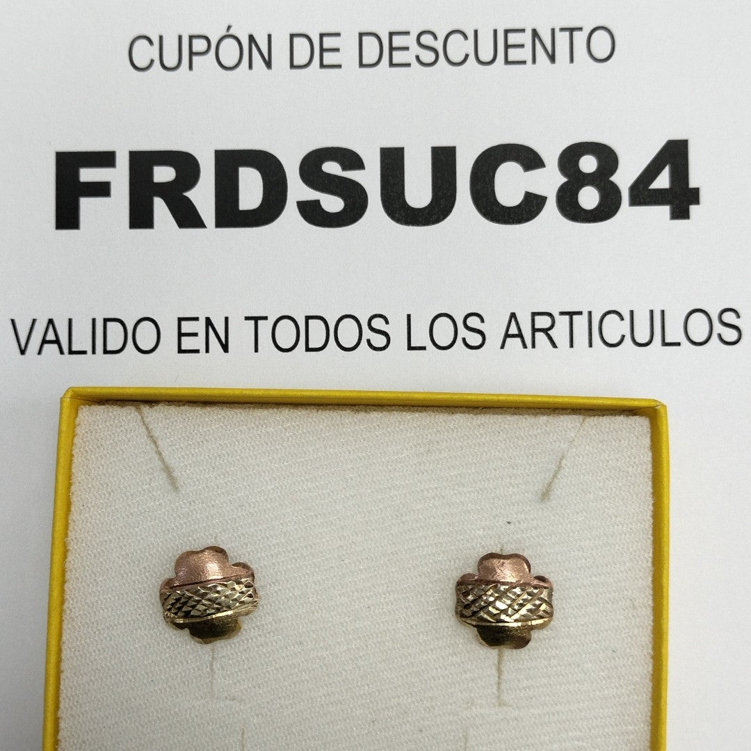BROQUELES PAR ORO COMBINADO 14 K 1,40 GRMS (SEMINUEVO)