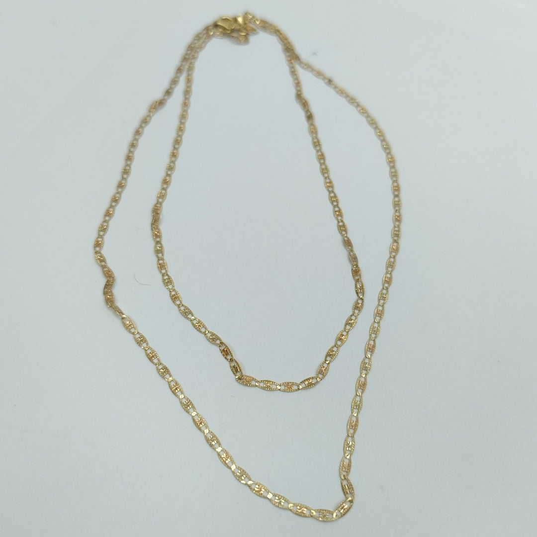 CADENA ORO COMBINADO 14 K 2.6 GRMS (SEMINUEVO)