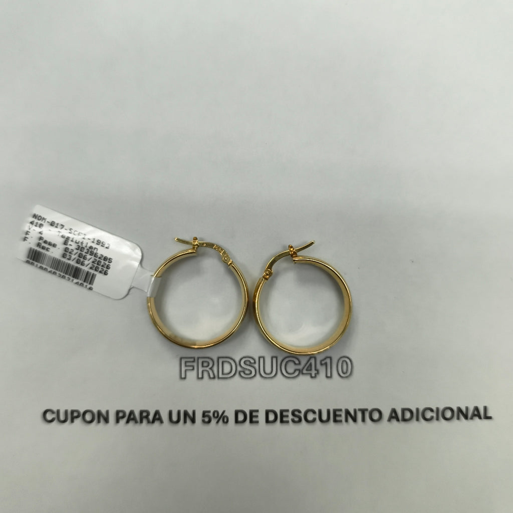 ARRACADAS PAR ORO 14 K 2.6 GRMS (SEMINUEVO)