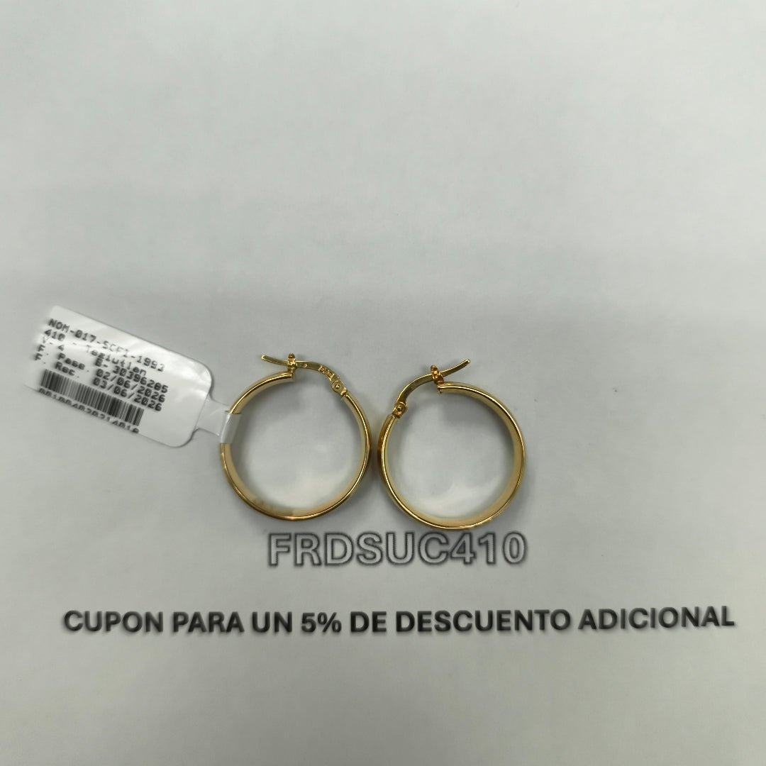 ARRACADAS PAR ORO 14 K 2.6 GRMS (SEMINUEVO)