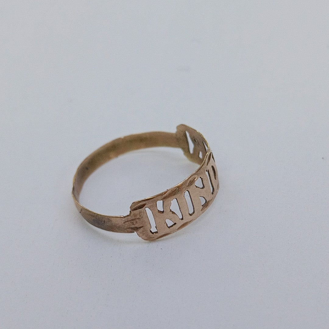 ANILLO DE GRADUACIÓN ORO 10 K 0.4 GRMS (SEMINUEVO)