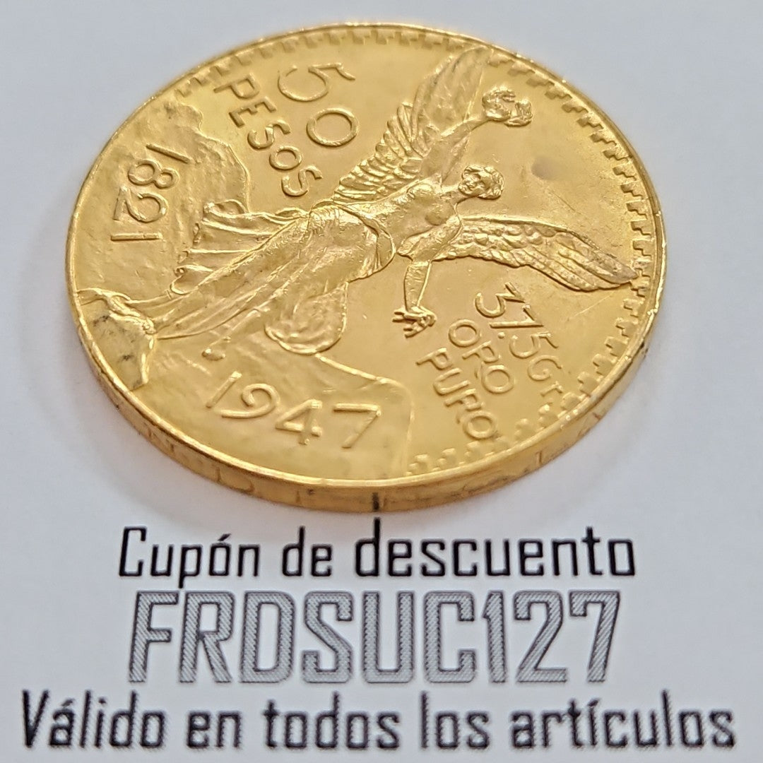 K1 41.6 GRMS 21 K IDENTIFICACIÓN MONEDA NOMINATIVA MONEDAS PESOS 50 PESOS (SEMINUEVO)