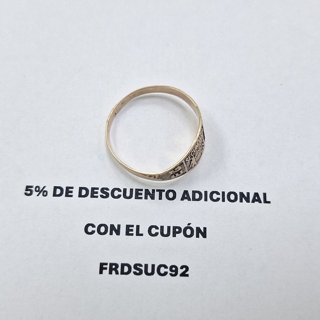 ANILLO DE GRADUACIÓN ORO 8 K 1,40 GRMS (SEMINUEVO)