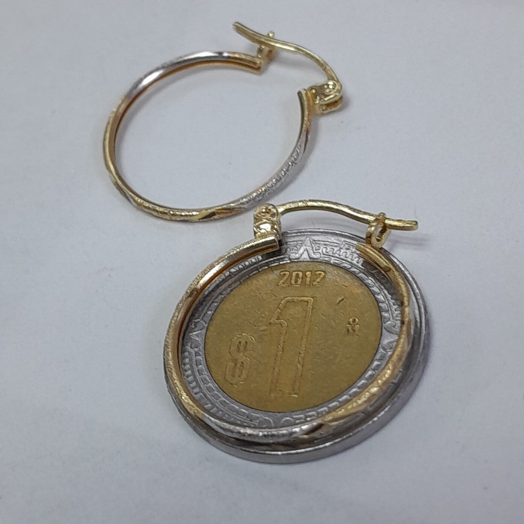 ARRACADAS PAR ORO 14 K 1.2 GRMS (SEMINUEVO)