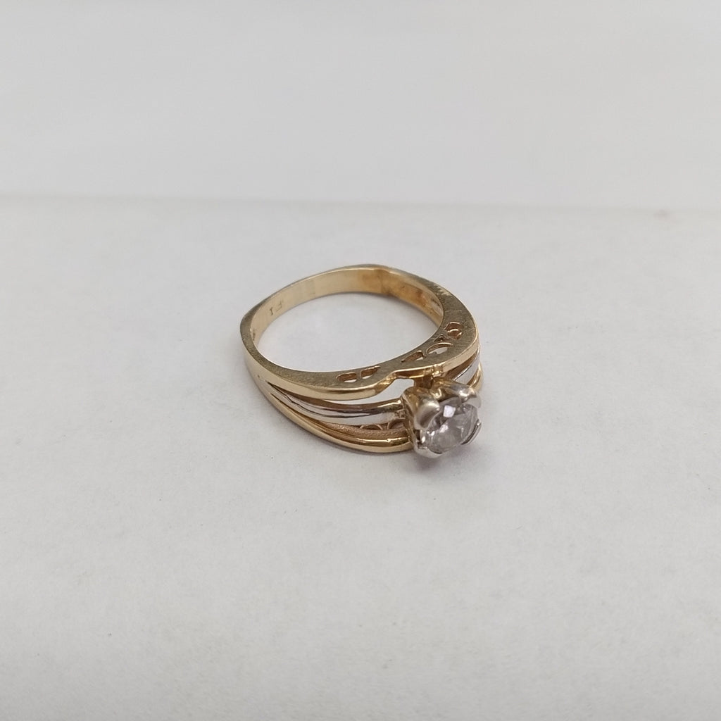 ANILLITO ORO COMBINADO 14 K 4.8 GRMS (SEMINUEVO)
