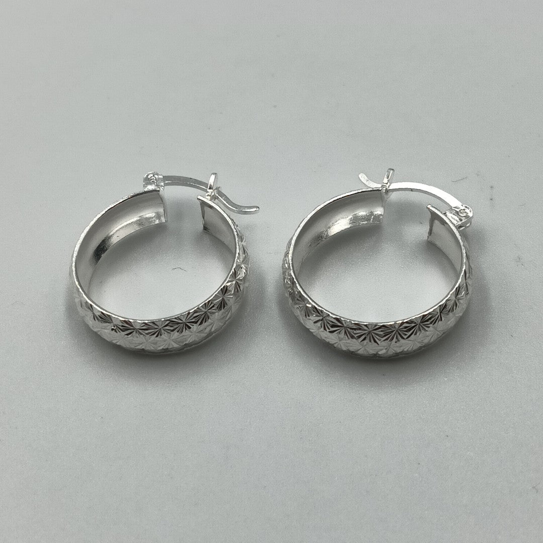 PAR ARRACADAS FACETADAS PLATA .925 3.4 GR (NUEVO)