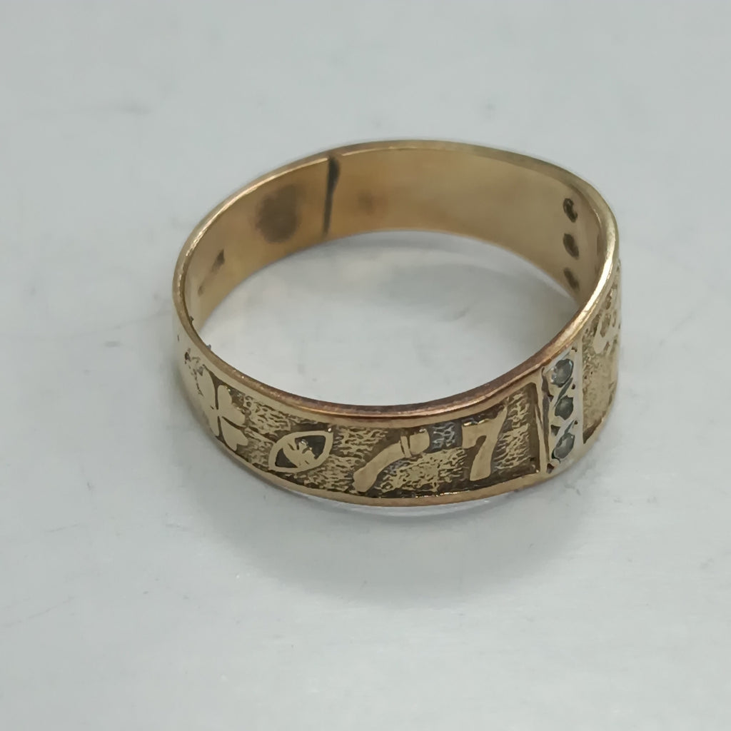 ARGOLLA DE LA SUERTE ORO 14 K 3,00 GRMS (SEMINUEVO)