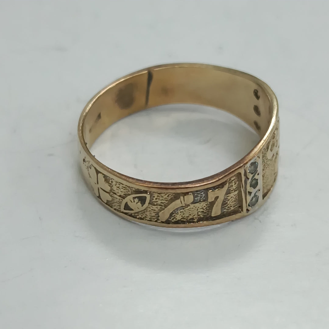ARGOLLA DE LA SUERTE ORO 14 K 3,00 GRMS (SEMINUEVO)