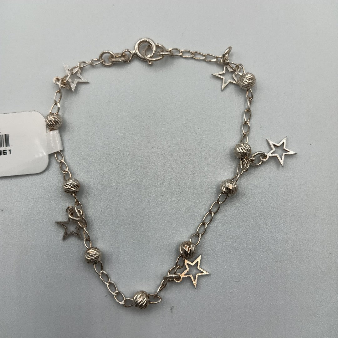 PULSERA TEJIDO ESPECIAL PLATA .925 18 CM 2.7 GR (NUEVO)