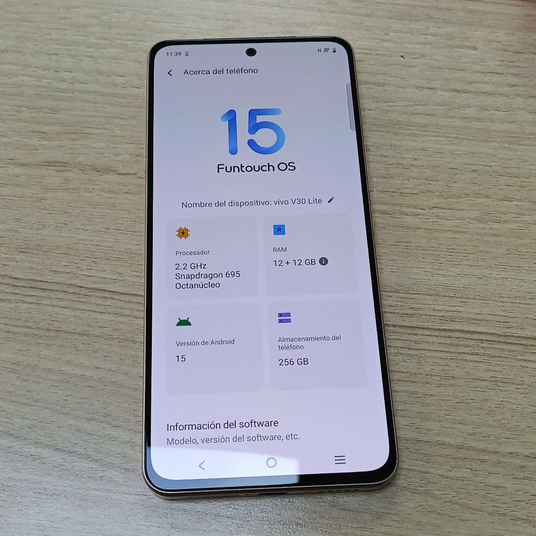 CELULAR VIVO V30 LITE V2314 (2023) 256 GB 12 GB RAM (SEMINUEVO)