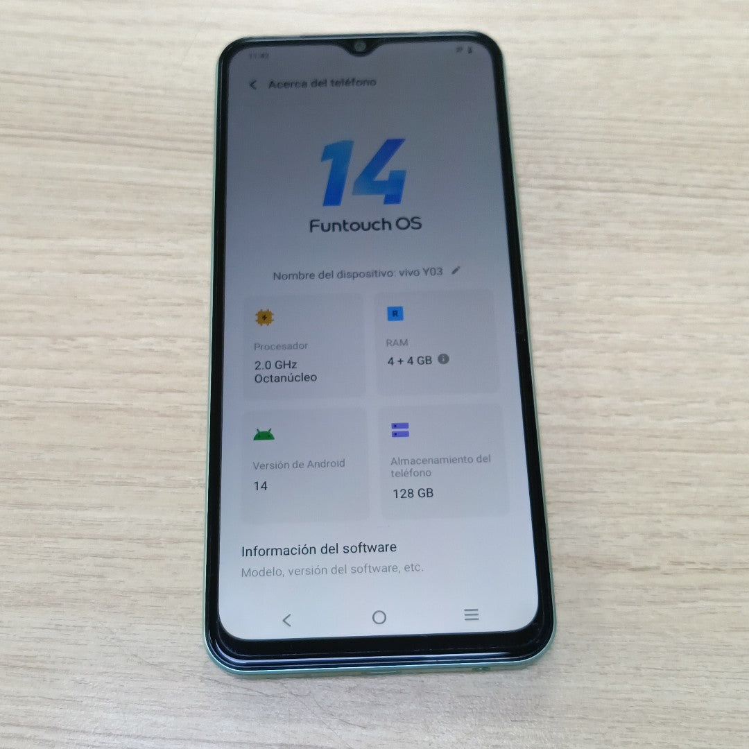 CELULAR VIVO Y03 V2332 (2024) 128 GB 4 GB RAM (SEMINUEVO)