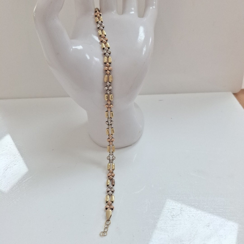 PULSERA ORO COMBINADO 14 K 6,60 GRMS (SEMINUEVO)