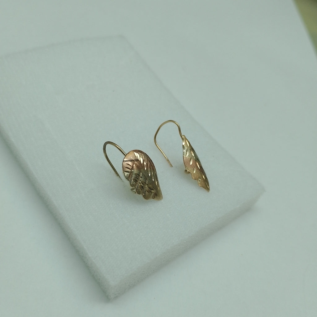 ARETES PAR ORO, ORO COMBINADO 10 K 0.9 GRMS (SEMINUEVO)