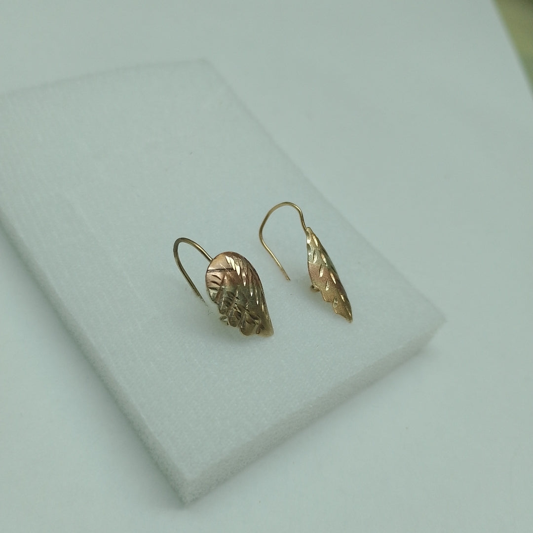 ARETES PAR ORO, ORO COMBINADO 10 K 0.9 GRMS (SEMINUEVO)