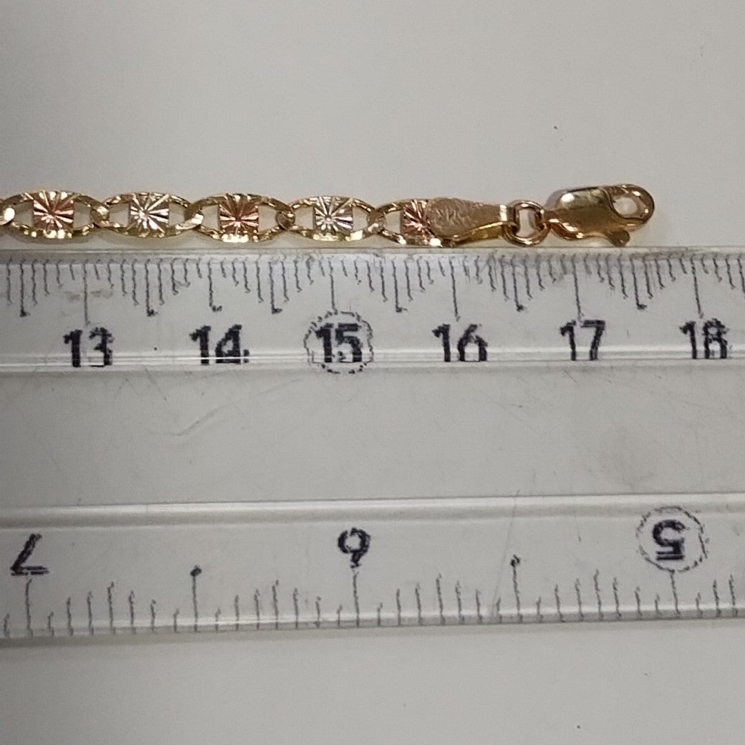 PULSERA TEJIDO GUCHI ORO 14K 18 CM 4.1 GR (NUEVO)