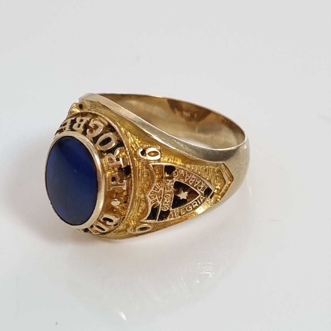 ANILLO DE GRADUACIÓN ORO 14 K 8,20 GRMS (SEMINUEVO)