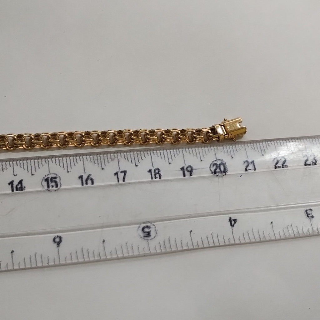 PULSERAS TEJIDO CHINO ORO 10K 21 CM 8.6 GR (NUEVO)