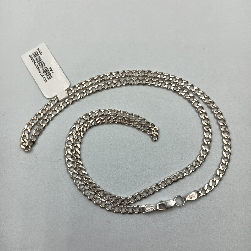 CADENA TEJIDO BARBADO PLATA .925 60 CM 13 GR (NUEVO)