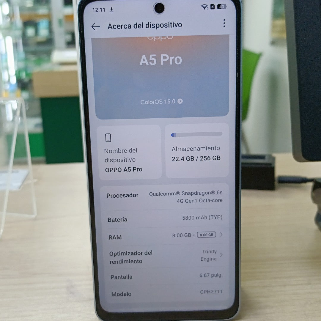 CELULAR OPPO A5 PRO CPH2711 (2025) 256 GB 8 GB RAM (SEMINUEVO)