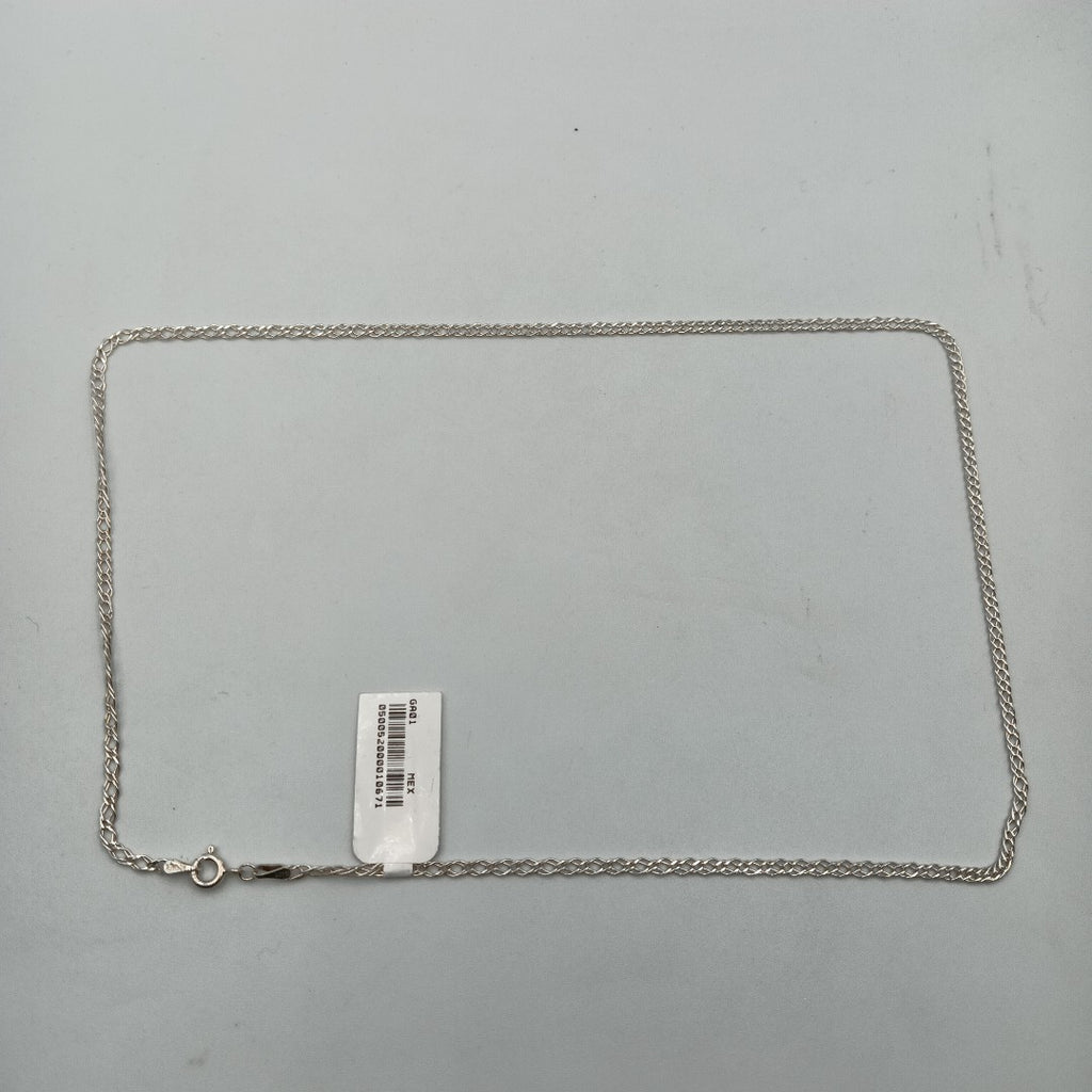 CADENA TEJIDO ESLABONES PLATA .925 55 CM 3.9 GR (NUEVO)