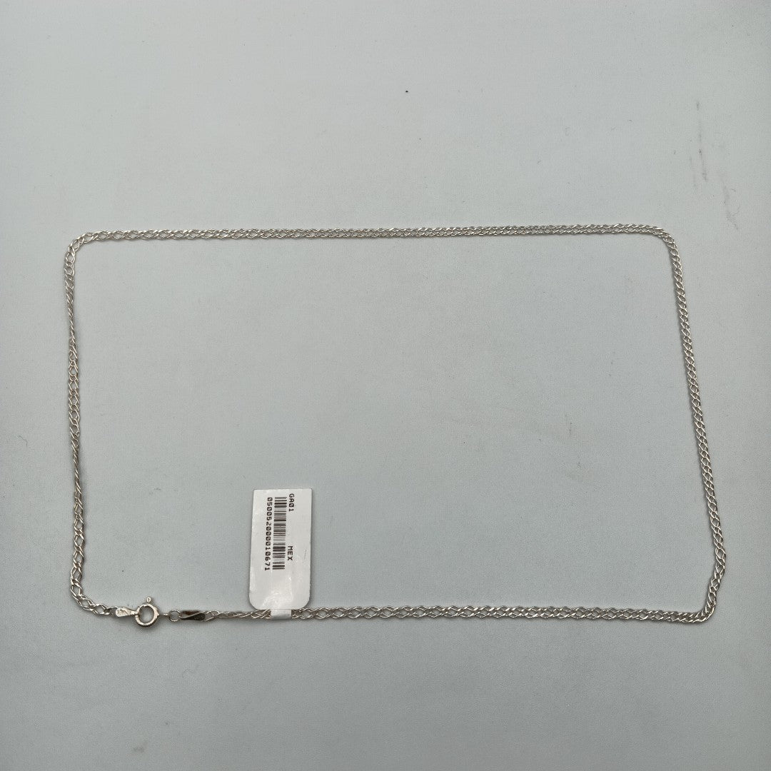 CADENA TEJIDO ESLABONES PLATA .925 55 CM 3.9 GR (NUEVO)