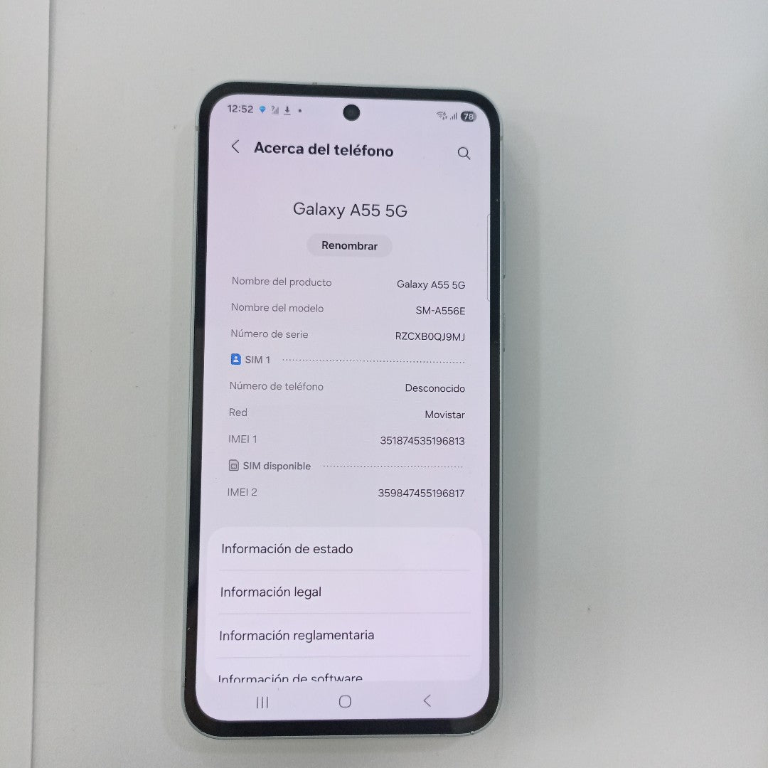 CELULAR SAMSUNG GALAXY A55 5G SM-A556E (2024) 128 GB 8 GB RAM (SEMINUEVO)