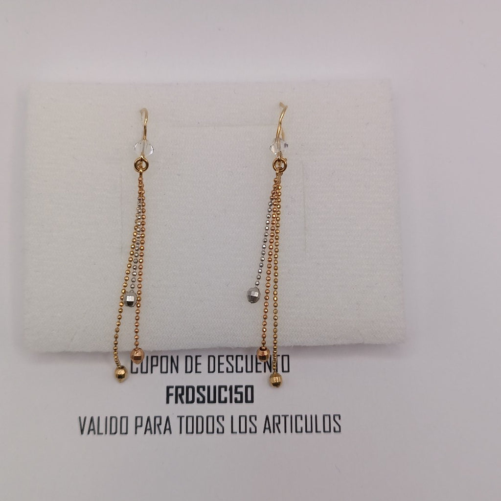 ARETES PAR ORO 14 K 1,90 GRMS (SEMINUEVO)