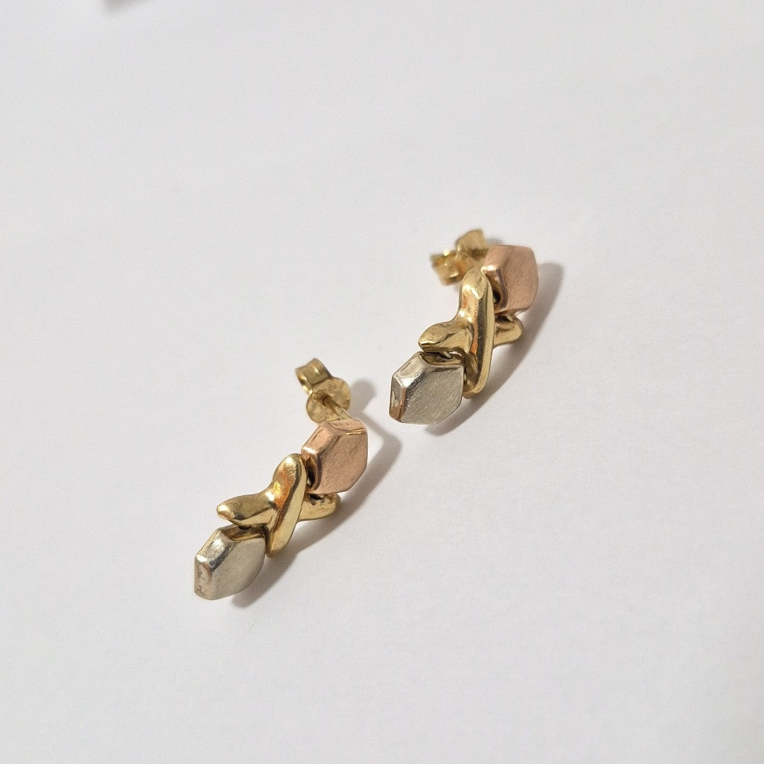 BROQUELES PAR ORO 14 K 2,10 GRMS (SEMINUEVO)
