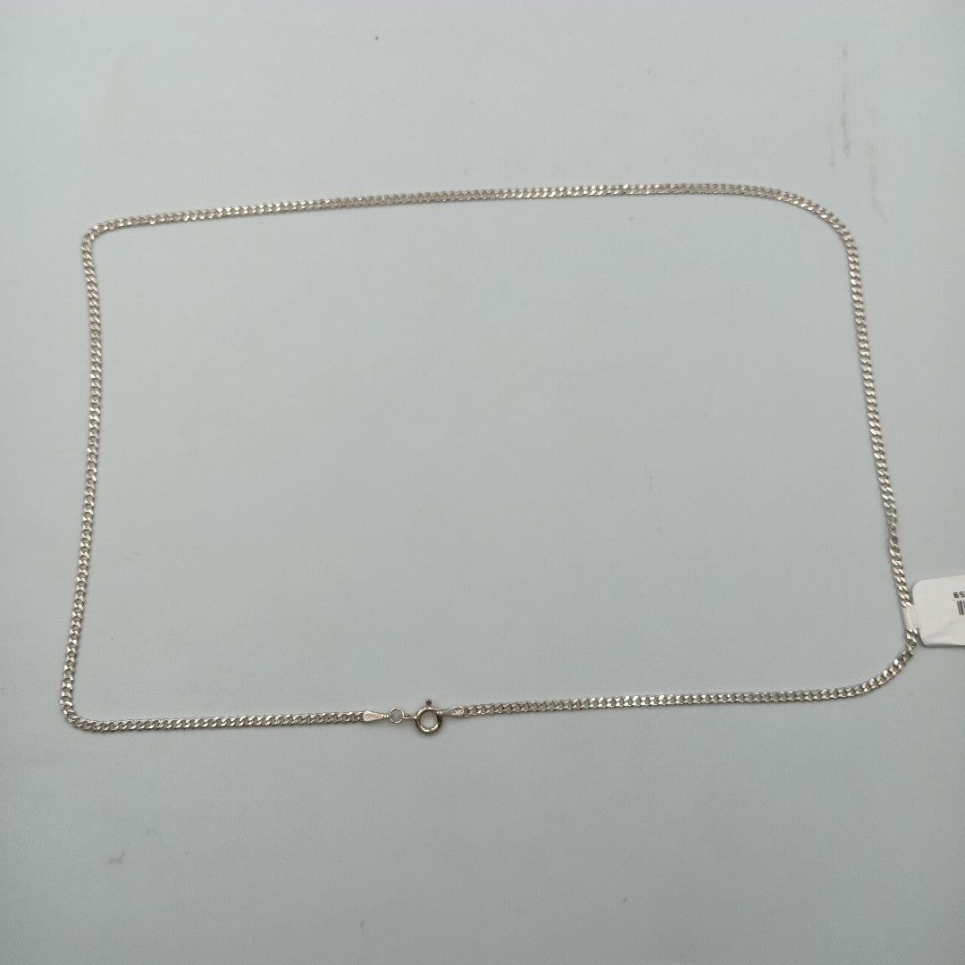 CADENA TEJIDO BARBADO PLATA .925 55 CM 5.2 GR (NUEVO)
