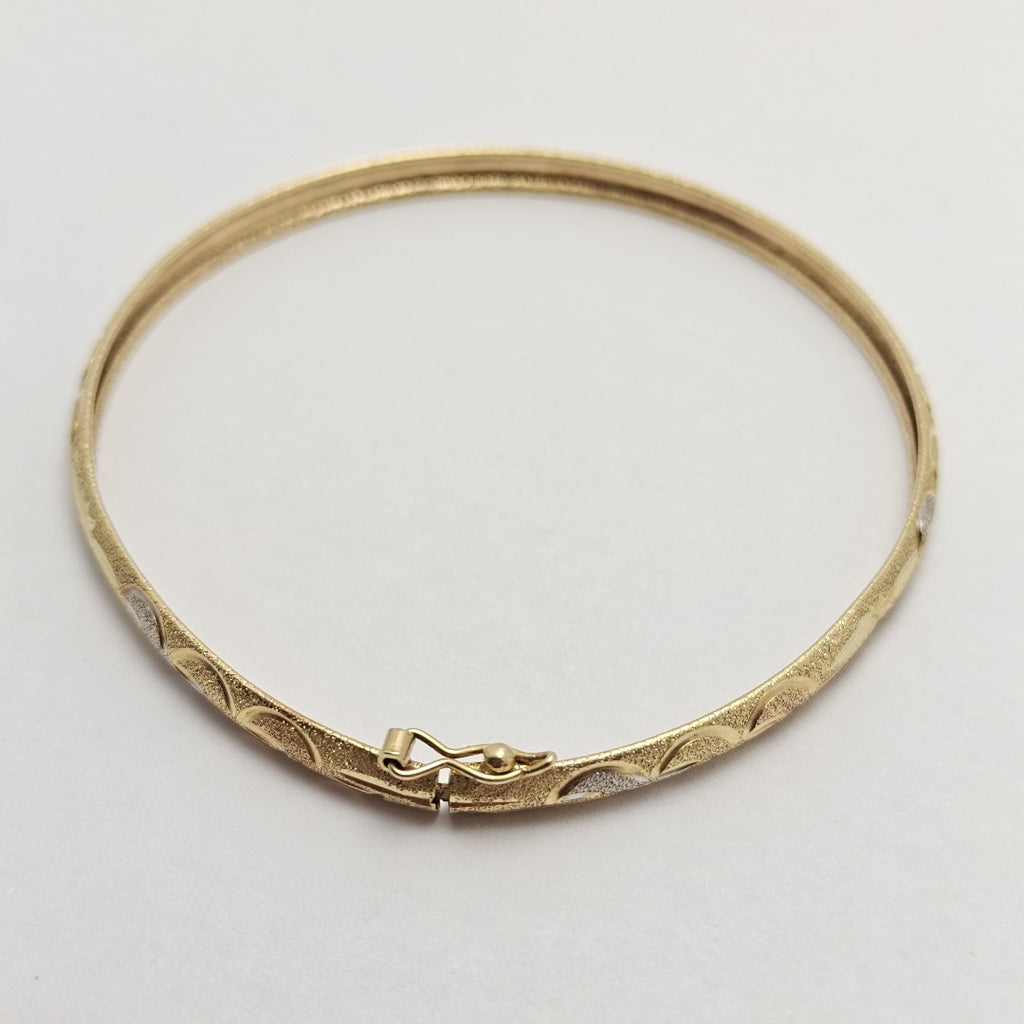 PULSERA RIGIDA ORO COMBINADO 14 K 5.4 GRMS (SEMINUEVO)