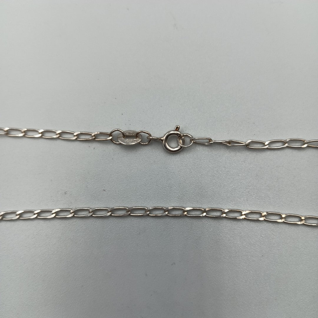 CADENA TEJIDO ESLABONES PLATA .925 55 CM 2.9 GR (NUEVO)