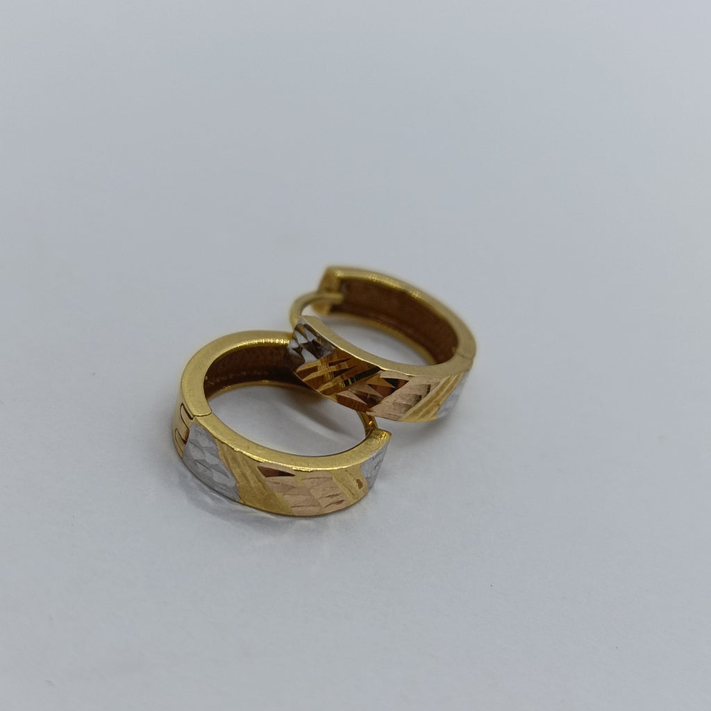 ARRACADAS PAR ORO COMBINADO 14 K 2.8 GRMS (SEMINUEVO)
