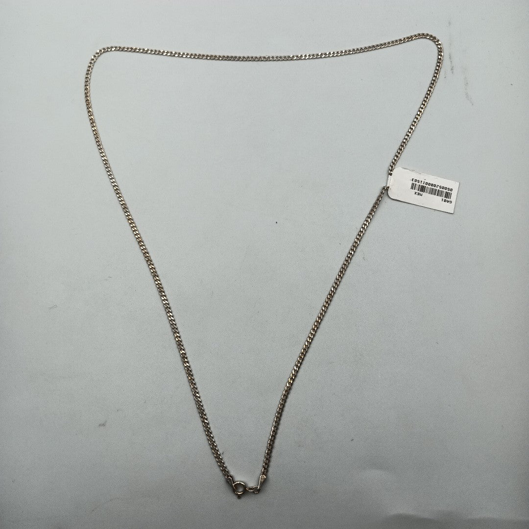 CADENA TEJIDO BARBADO PLATA .925 60 CM 5.6 GR (NUEVO)