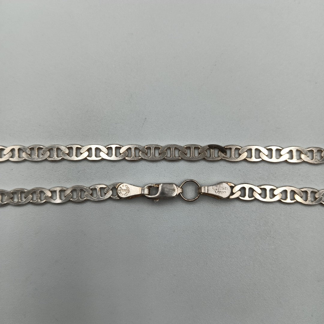 CADENA TEJIDO GUCHI PLATA .925 55 CM 12.6 GR (NUEVO)