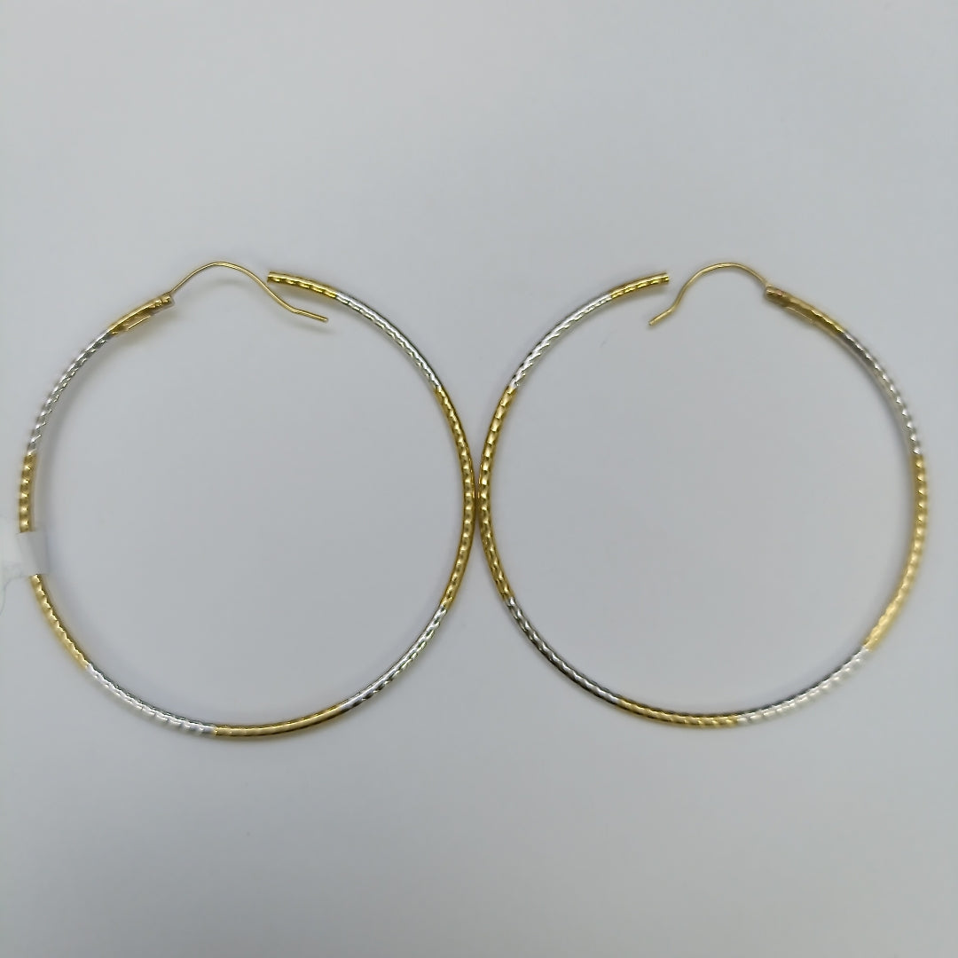 ARRACADAS PAR ORO COMBINADO 14 K 5.4 GRMS (SEMINUEVO)