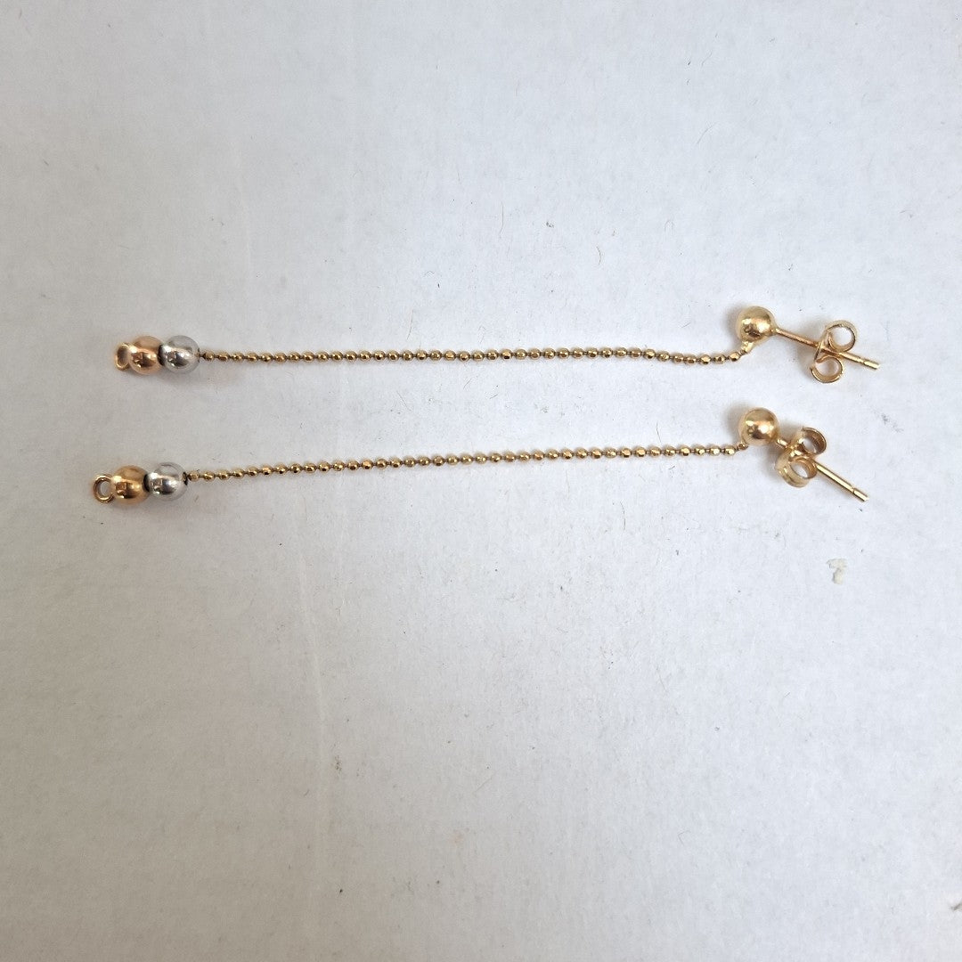 ARETES PAR ORO 14 K 2.4 GRMS (SEMINUEVO)